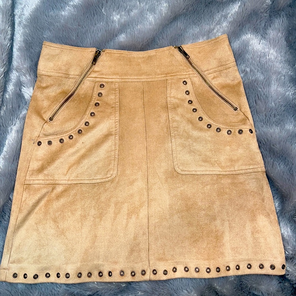 Skirt - faux suede - preloved size M